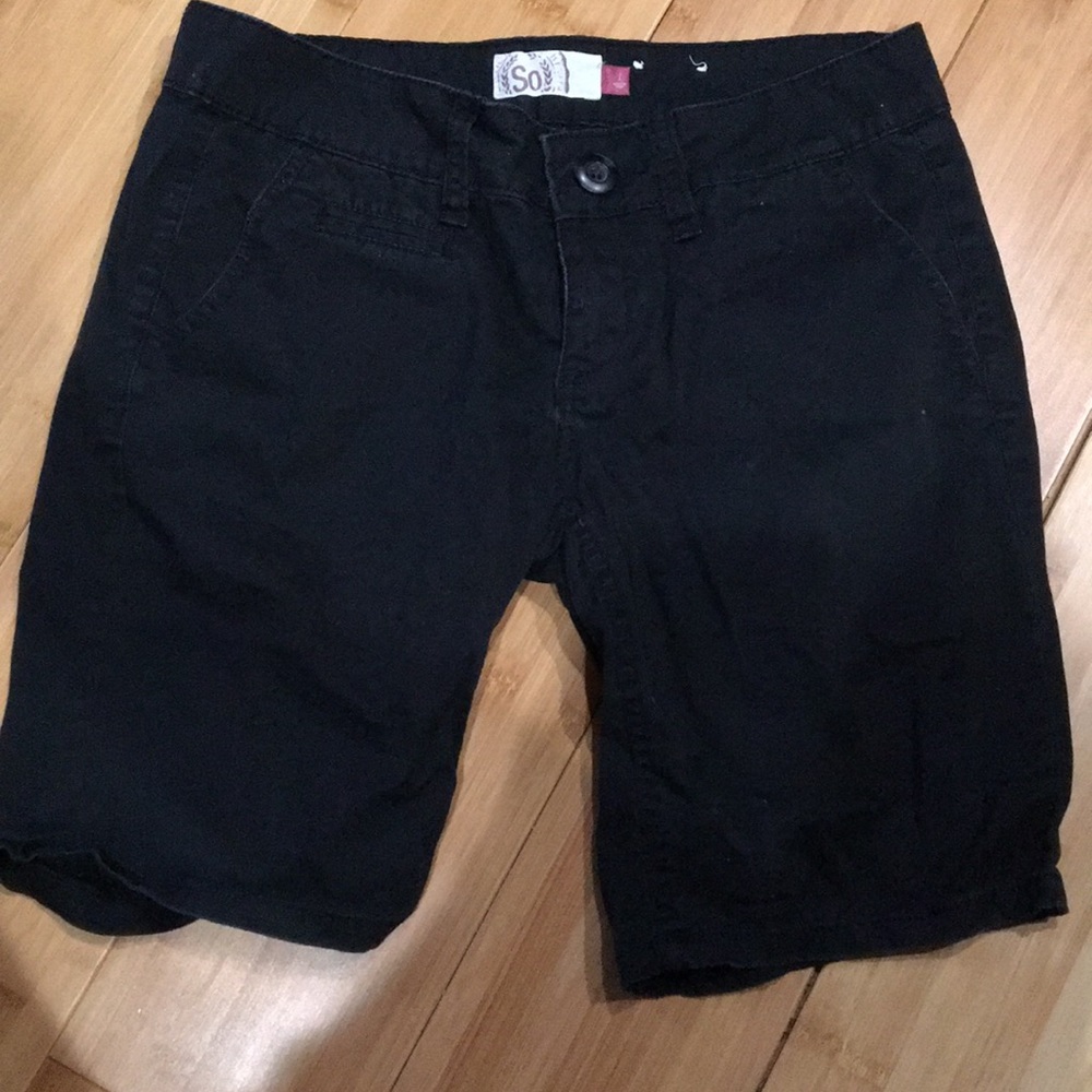 Black khaki shorts